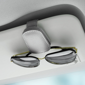 日本车载眼镜夹汽车遮阳板收纳夹眼镜架车内挂太阳镜墨镜夹卡夹子