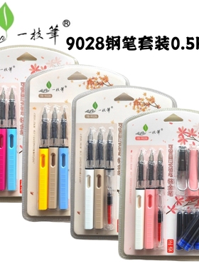一枝笔钢笔9028套装正姿练字笔可换墨囊可吸墨水两用钢笔一支笔牌