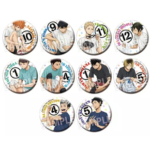 日谷现货 排球少年 白底准备吧唧 徽章 影山研磨 日版