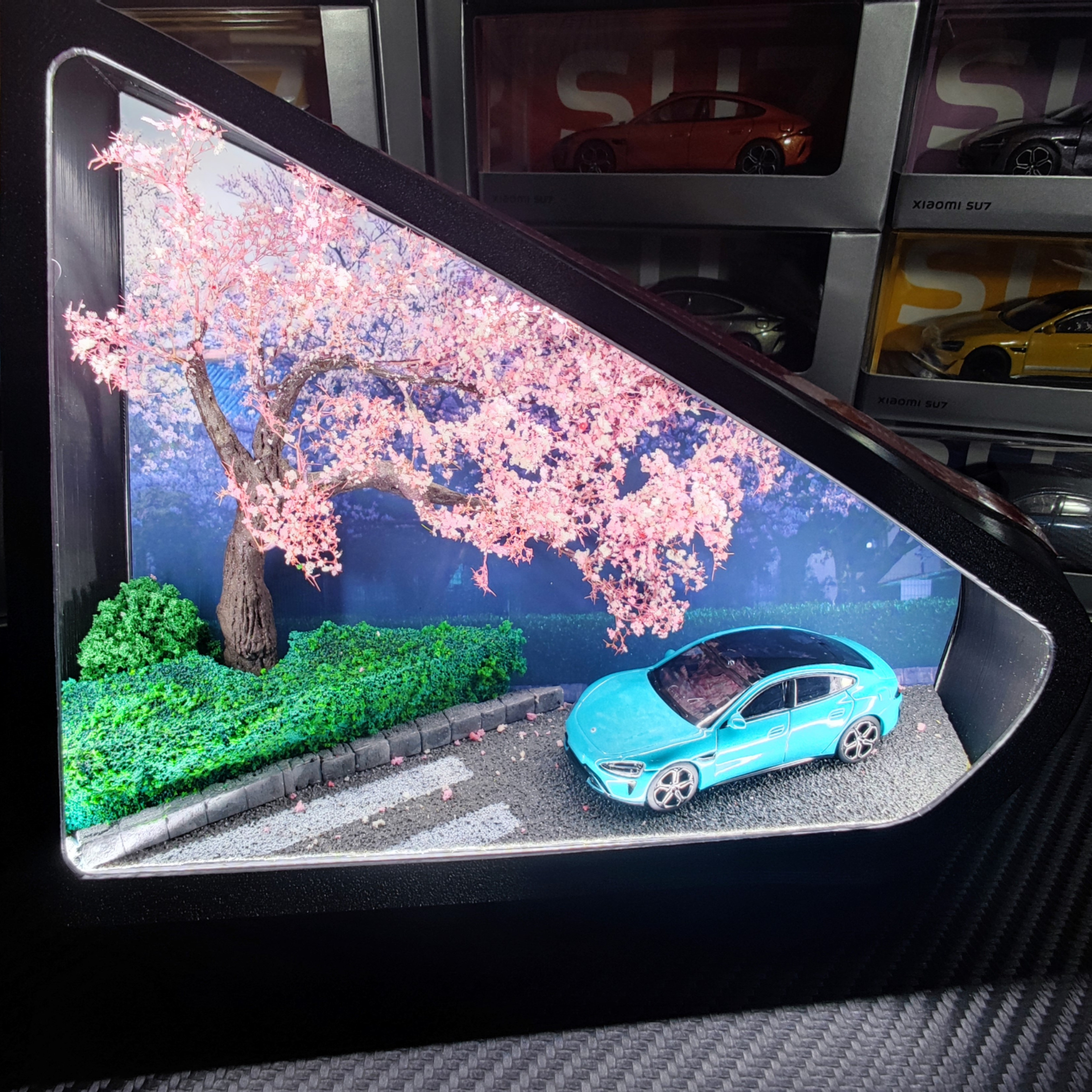 汽车模型主题汽车三角窗装饰DIY车载微景观定制潮玩手办造景diy