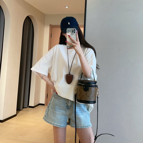 WTHEONE高端品质三醋酸天丝混纺柔软透气宽松短袖T恤女2026新款夏