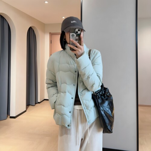 WTHEONE清仓福利三星90白鸭绒轻盈短款立领羽绒服外套女小个子冬