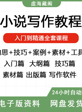小说写作课程视频教程网文变现软文技巧写作教程全套学习资料