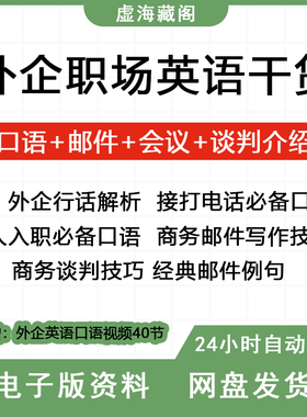 外企职场英语干货资料制造业日常交流口语商务英语PDF电子版600页