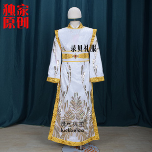 原创高端定制快乐阳光男童李白古装演出服独唱比赛声乐礼服出租