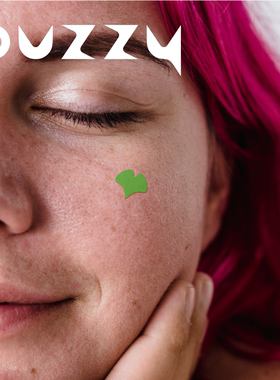 Puzzy痘痘贴绿色叶子可爱遮瑕遮盖痘印隔离消痘可上妆32粒/盒