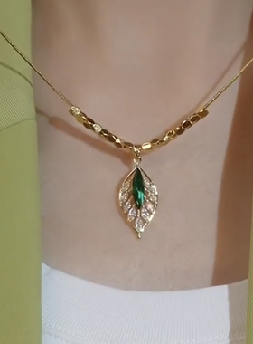 钛钢项链金枝玉叶小众