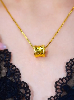 金色小蛮腰项链路路通颈链轻奢气质吊坠配饰轻奢时尚百搭女款精致