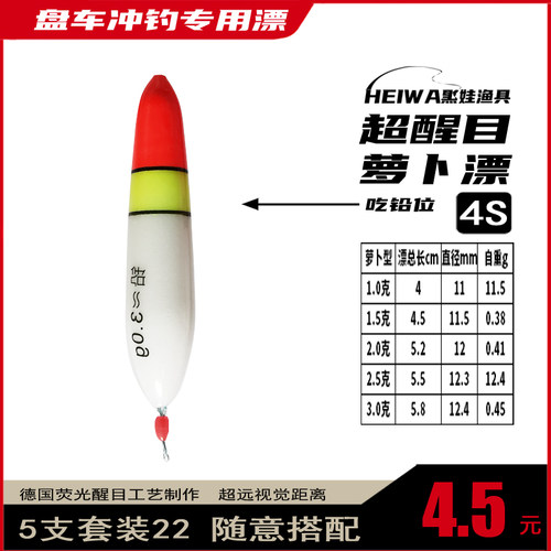 黑娃纳米粗尾盘车冲钓漂溪流奶嘴