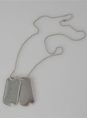 不锈钢狗牌/带缺口/身份牌/金属牌/dog tag/这款是套装的价