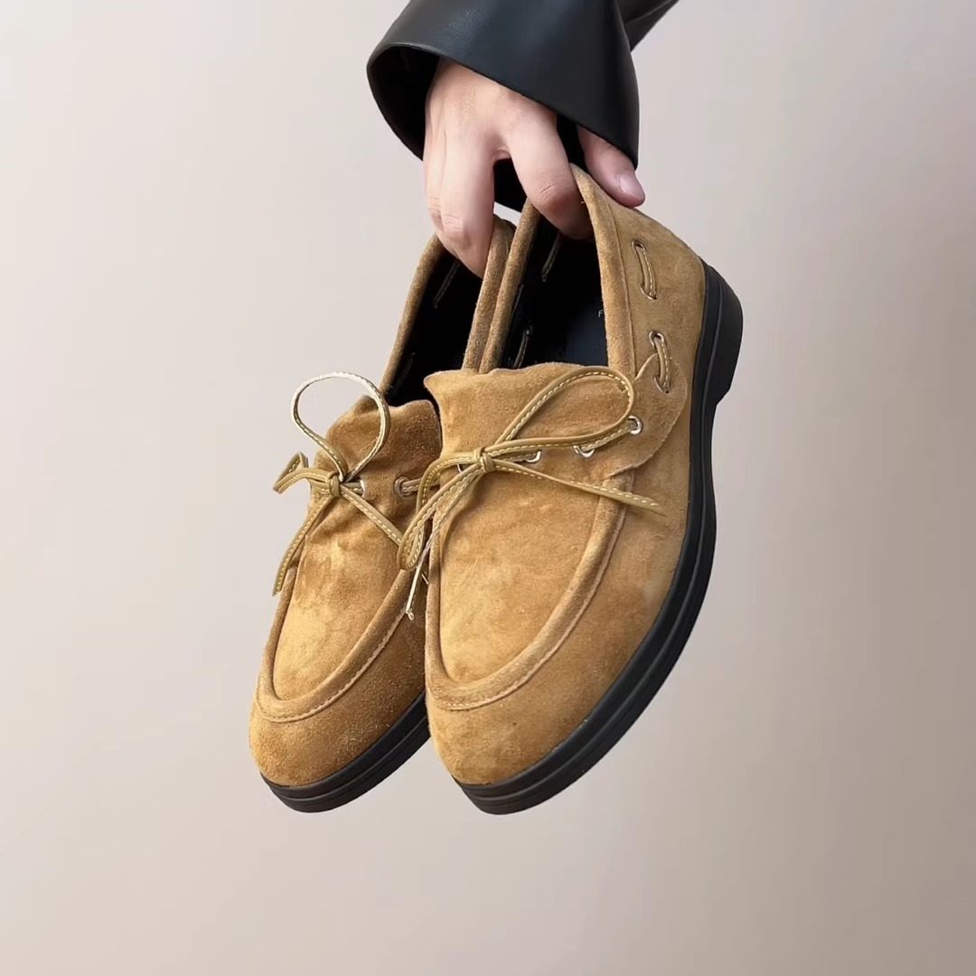 RubyL/2.5cm羊皮乐福鞋女平底系带休闲百搭舒适豆豆鞋单鞋时尚,女鞋,乐福鞋（豆豆鞋）,淘宝优惠券,粉丝福利购,淘宝优惠卷