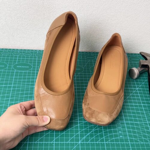 简约方头乐福鞋一脚蹬超舒适