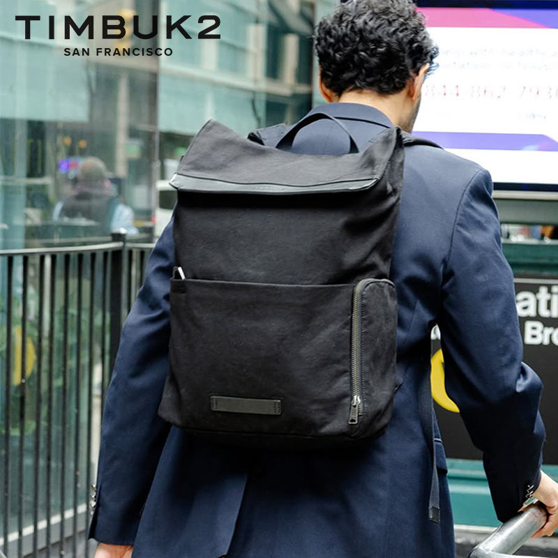 天霸TIMBUK2潮流男帆布牛皮背包时尚休闲商务15寸电脑双肩包书包