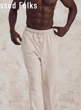 BlessedFolks秋新款重磅超柔软休闲运动橡筋裤绳男女长短卫裤
