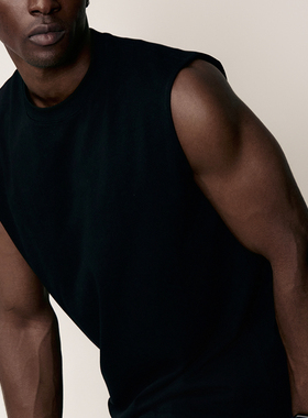 Blessed Folks夏季重磅纯棉美式复古大码健身休闲坎肩运动背心