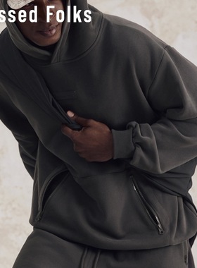 BlessedFolks秋冬新款男女同款重磅休闲运动连帽卫衣长短卫裤