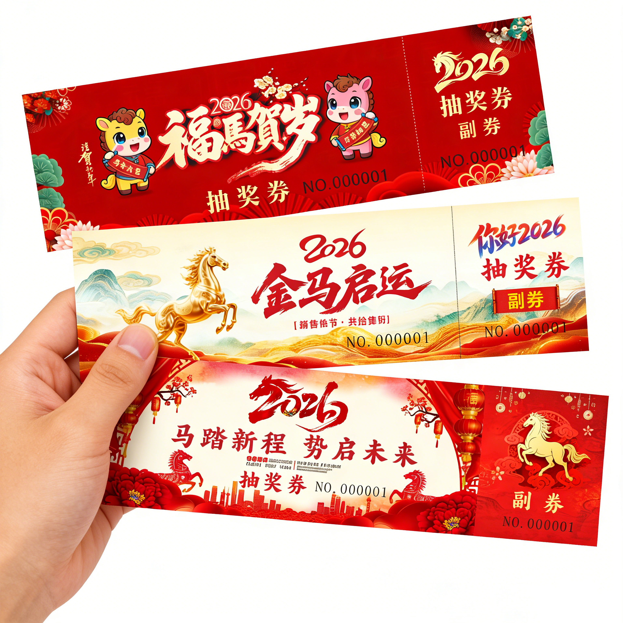 马年抽奖券2026年新年公司年会活动会议通用抽奖券入场券门票定制,文具电教/文化用品/商务用品,名片,淘宝优惠券,粉丝福利购,淘宝优惠卷