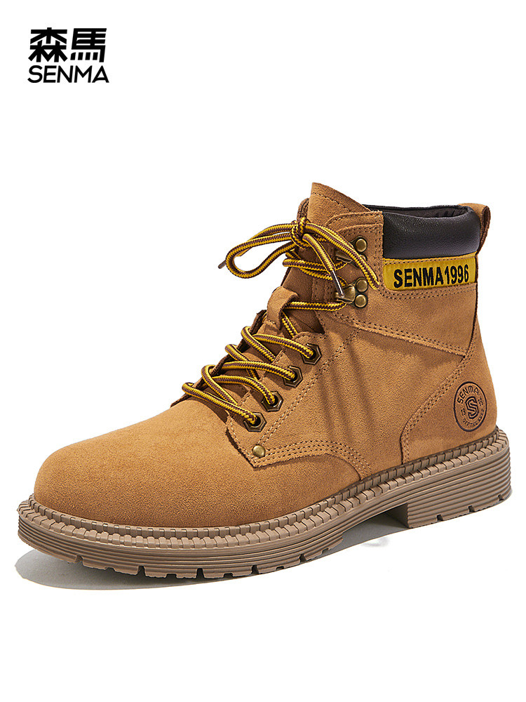 SEMIR MARTIN BOOTS MENS WINTER FLEECE MENS SHOES HIGH TOP SHOES WARM MENS COTTON SHOES SNOW BOOTS RETRO RHUBARB BOOTS TIDE