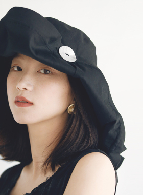 印计谷羽防晒渔夫帽女百搭出游防紫外线遮阳帽海边沙滩太阳帽子夏