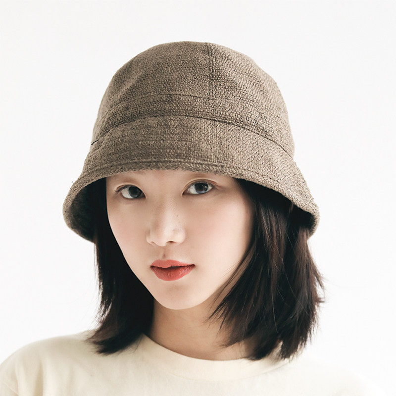 印计谷羽 帽子女秋冬季百搭水桶渔夫帽防晒遮脸太阳帽韩版遮阳帽