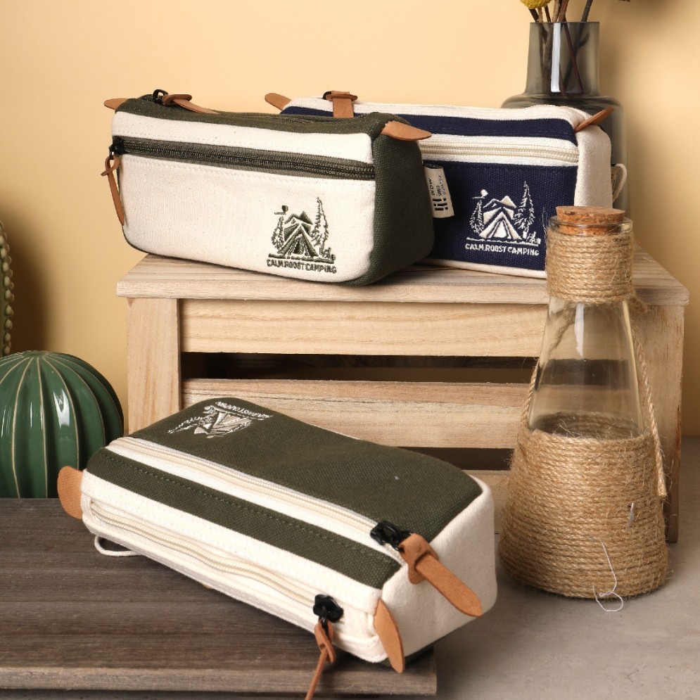 玩物文创帆布笔袋大容量