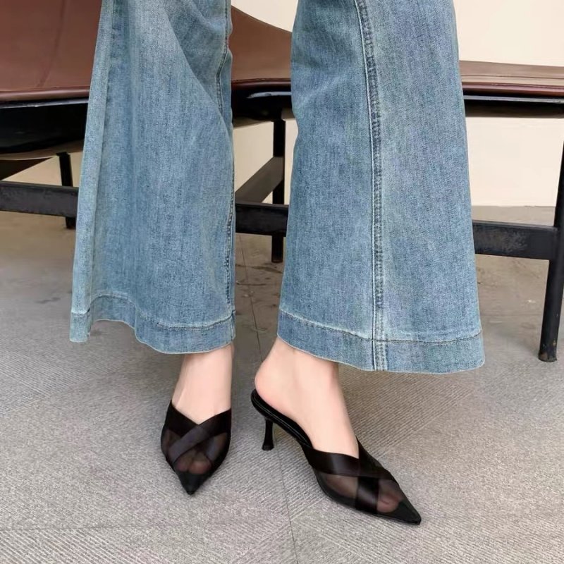 夏季新款包头半拖鞋女外穿时尚