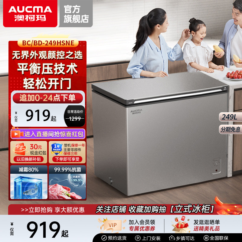 澳柯玛 BC/BD-249HSNE 家用减霜冰柜卧式冷柜-36低温