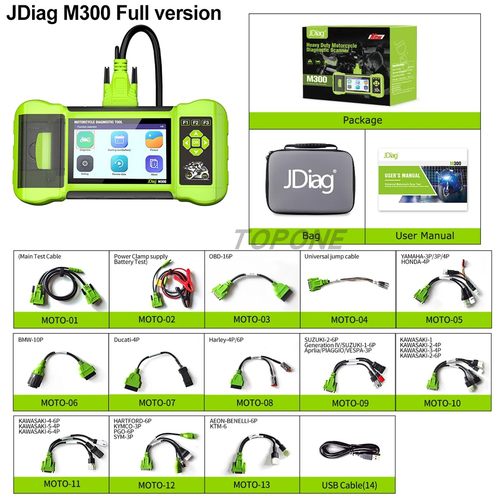 外贸批发JDiag M300 哈雷杜卡迪摩托车检测仪 机车诊断仪M400 PRO