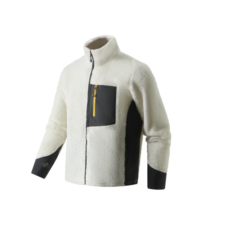 8色舒棉绒拼接撞色保暖拉链衫