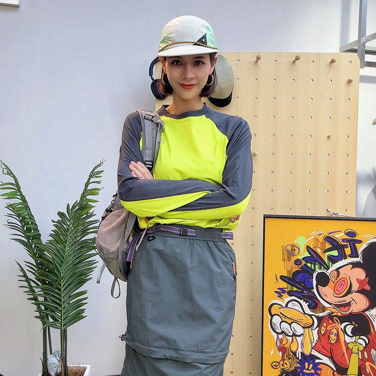 春夏工装拼接撞色可拆卸机能裤裙