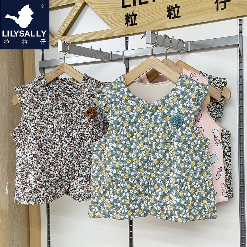 粒粒仔儿童马甲加厚夹棉外穿小中大女童坎肩纯棉马夹百搭背心洋气