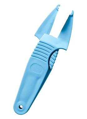 新蚯蚓夹刀迷你红虫夹蚯蚓工具115mm18g塑料夹子钓鱼配件工具渔具