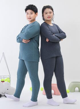 胖童德绒保暖内衣套装加肥加大码