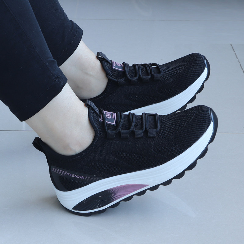 夏季网眼透气女鞋休闲运动女鞋软底增高5厘米百搭厚底摇摇旅游鞋,女鞋,网面鞋,淘宝优惠券,粉丝福利购,淘宝优惠卷