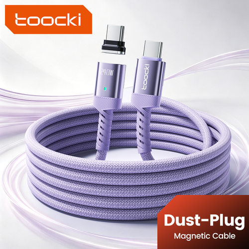 Toocki240W磁吸数据线C-C铝壳快充线适用苹果17Pro max华为充电线
