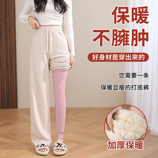 女装 服装 冬装 东北超厚女款 打底裤 高腰棉裤 加绒外穿加厚羊绒保暖裤