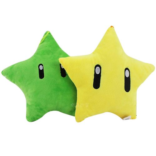靠枕超级玛丽毛绒玩具星星Mario