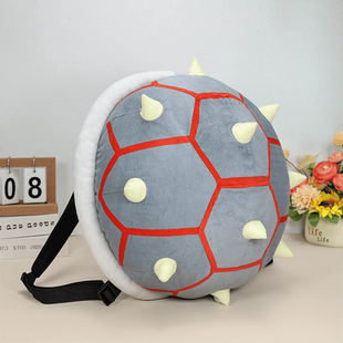 乌龟壳儿童双肩包灰色库巴背包幼儿园早教背包