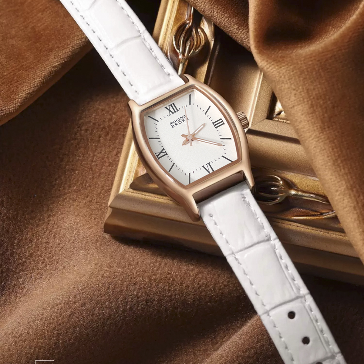 朗森复古小酒桶防水石英腕表