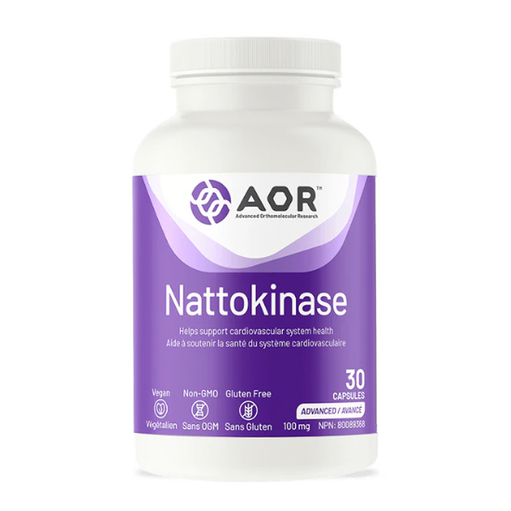 加拿大 AOR Nattokinase 纳豆激酶素食胶囊 30颗