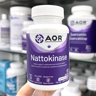 加拿大 AOR Nattokinase 纳豆激酶素食胶囊 60颗