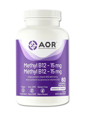 加拿大AOR 维生素 B12 高含量 15mg  60片 Methylcobalamin ultra