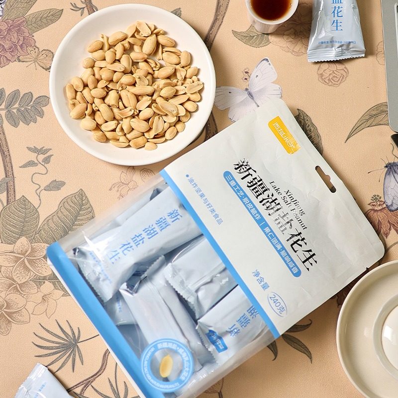 新疆湖盐花生脱皮脆炸花生咸香海盐味熟花生下酒菜零食小吃240克,零食/坚果/特产,花生,淘宝优惠券,粉丝福利购,淘宝优惠卷