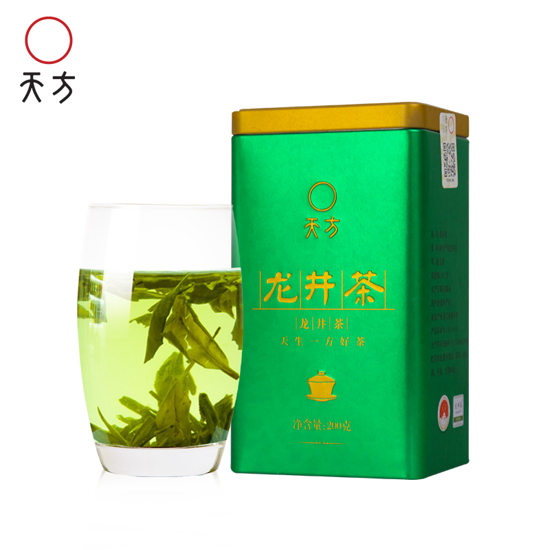 天方雨前豆香味龙井茶绿茶200g