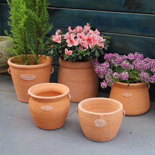 红陶小双耳高罐欧式出口花园庭院