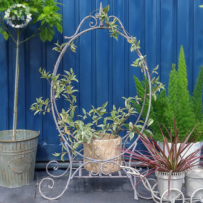 新品铁艺魔镜爬藤架做旧花园阳台