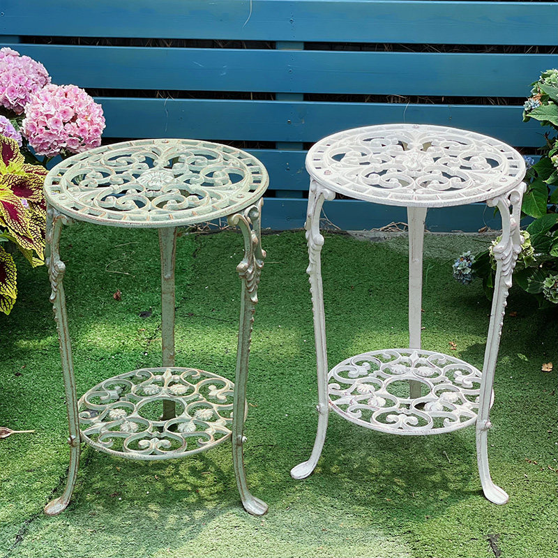 美式复古做旧铸铁双层花架凳 花盆架室内花园阳台抬高架,鲜花速递/花卉仿真/绿植园艺,花架,淘宝优惠券,粉丝福利购,淘宝优惠卷