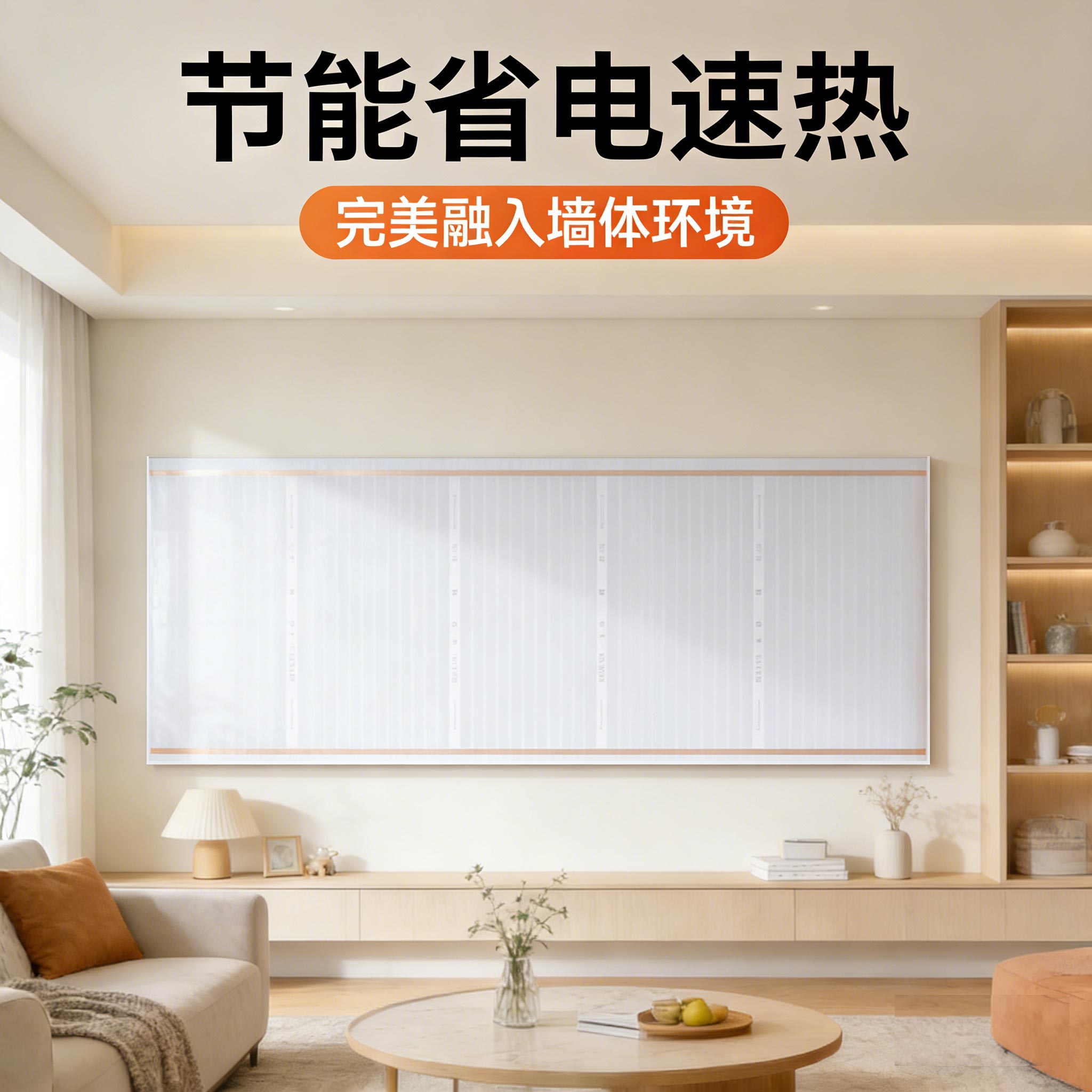 石墨烯墙暖白色无痕电热板特高温电热膜