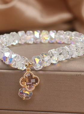 水晶手链女款轻奢小众精致
