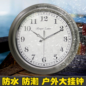 大型户外创意酒店客厅静音厂房挂墙钟游泳馆简约防水防潮石英钟表